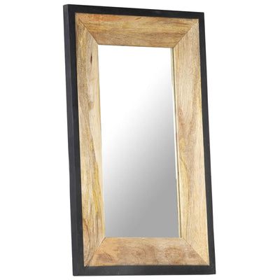 vidaXL Mirror 80x50 cm Solid Mango Wood