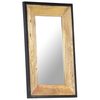 vidaXL Mirror 80x50 cm Solid Mango Wood