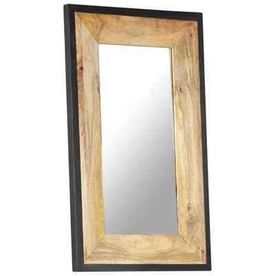 vidaXL Mirror 80x50 cm Solid Mango Wood