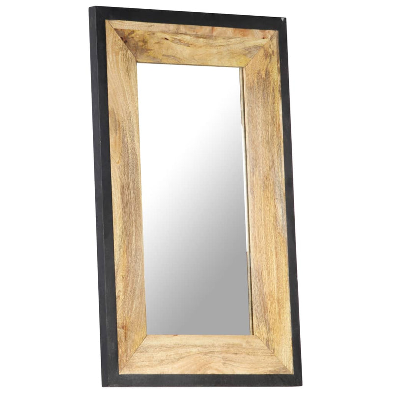 vidaXL Mirror 80x50 cm Solid Mango Wood