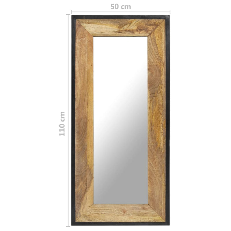 vidaXL Mirror 80x50 cm Solid Mango Wood