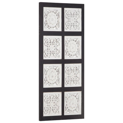 vidaXL Hand-Carved Wall Panel MDF 40x40x1.5 cm Black and White