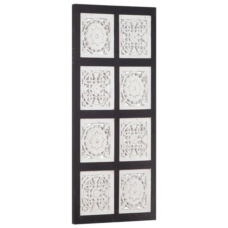 vidaXL Hand-Carved Wall Panel MDF 40x40x1.5 cm Black and White
