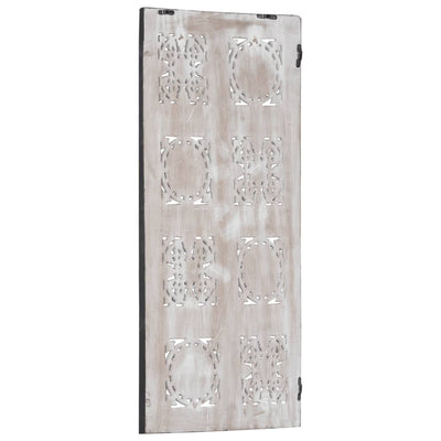 vidaXL Hand-Carved Wall Panel MDF 40x40x1.5 cm Black and White
