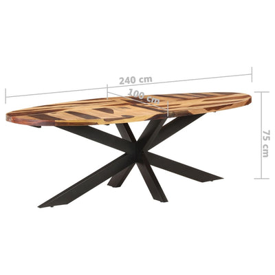 vidaXL Dining Table 100x100x75 cm Acacia Wood with Honey Finish