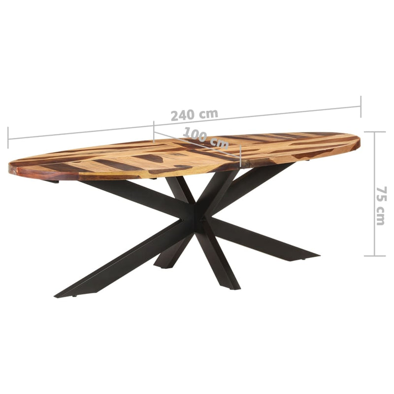 vidaXL Dining Table 100x100x75 cm Acacia Wood with Honey Finish