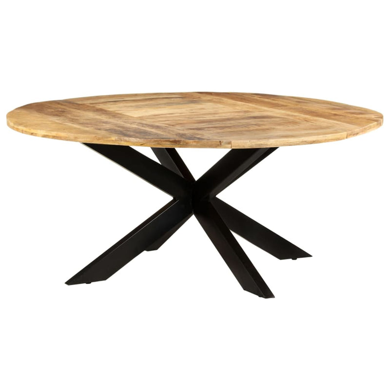 vidaXL Dining Table Round 175x75 cm Rough Mango Wood