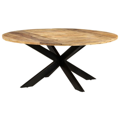 vidaXL Dining Table Round 175x75 cm Rough Mango Wood