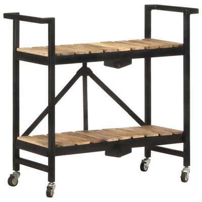 vidaXL Kitchen Trolley 87x36x81 cm Solid Mango Wood