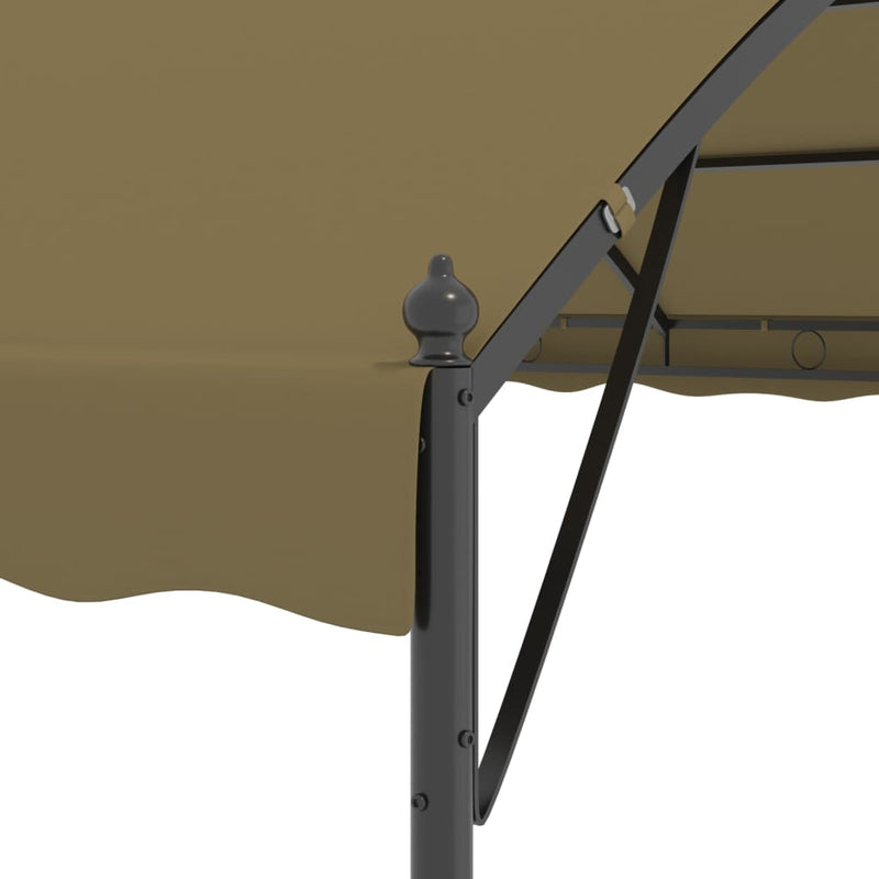 vidaXL Gazebo 4x3x2.6 m Taupe 180 g/m²