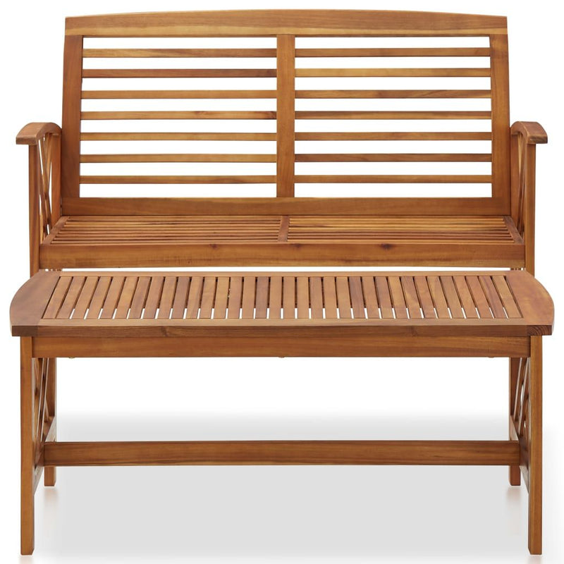vidaXL 2 Piece Garden Lounge Set Solid Acacia Wood