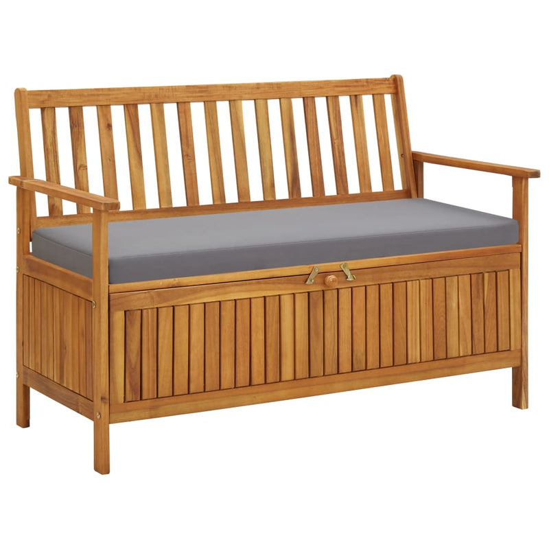 vidaXL Garden Storage Bench 120 cm Solid Acacia Wood