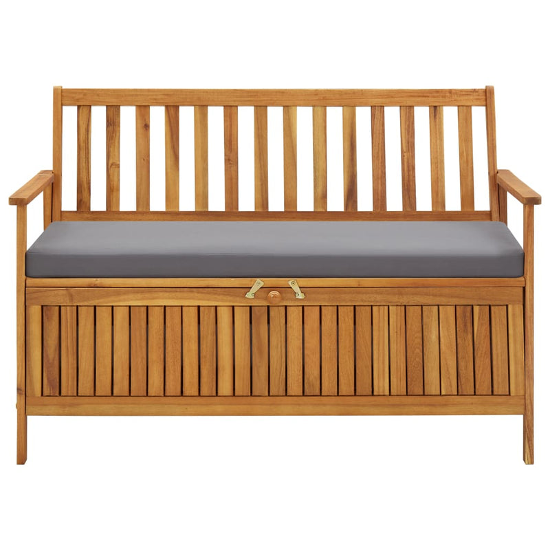 vidaXL Garden Storage Bench 120 cm Solid Acacia Wood
