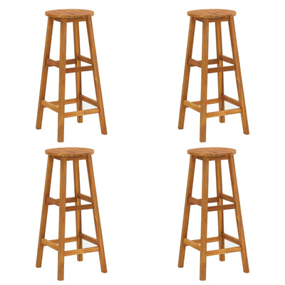 vidaXL Bar Stools 4 pcs Solid Acacia Wood