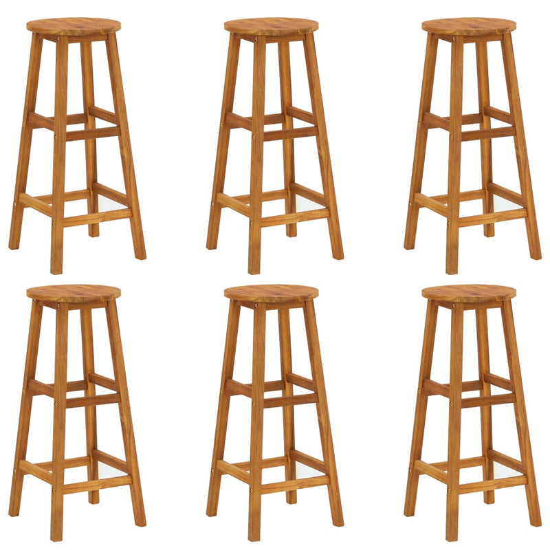 vidaXL Bar Stools 4 pcs Solid Acacia Wood