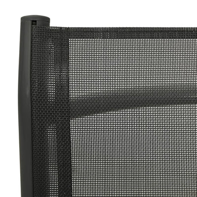 vidaXL Reclining Garden Chairs 2 pcs Textilene and Aluminium Silver