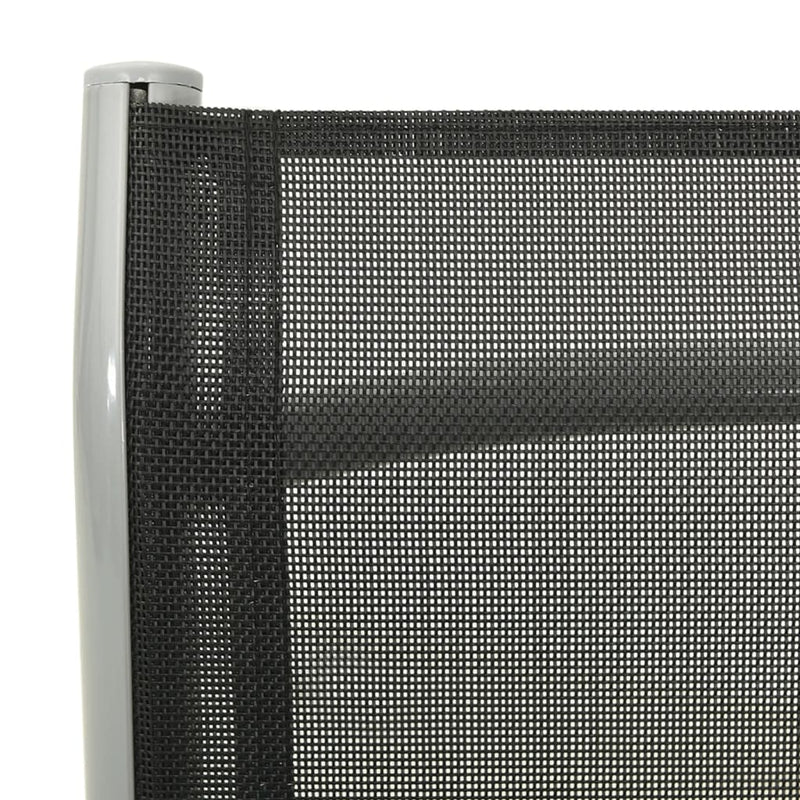 vidaXL Reclining Garden Chair Textilene and Aluminium Silver