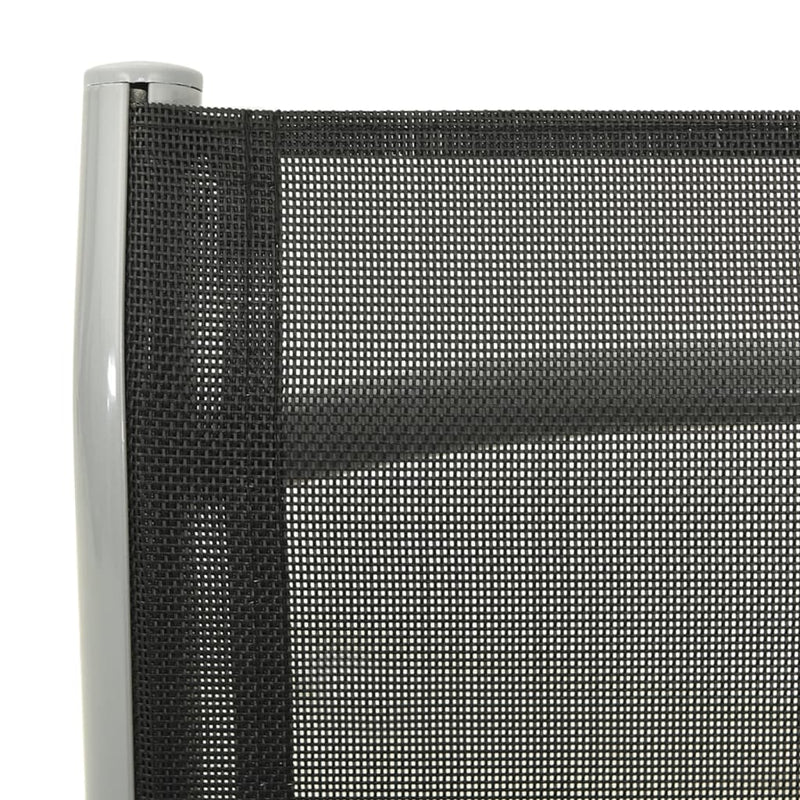 vidaXL Reclining Garden Chairs 2 pcs Textilene and Aluminium Silver