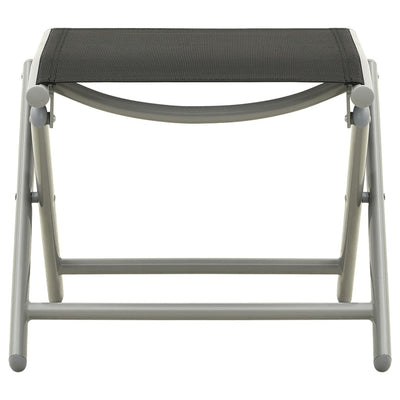 vidaXL 3 Piece Garden Lounge Set Textilene and Aluminium Black