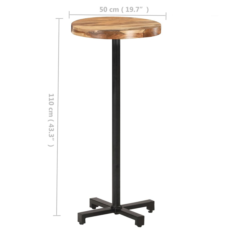 vidaXL Bar Table Square 60x60x110 cm Solid Acacia Wood