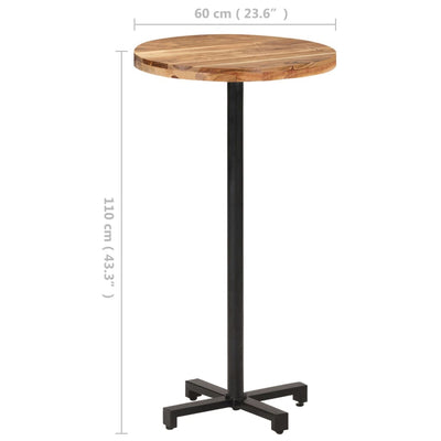 vidaXL Bar Table Square 60x60x110 cm Solid Acacia Wood