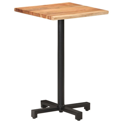 vidaXL Bistro Table with Live Edges 50x50x75 cm Solid Acacia Wood