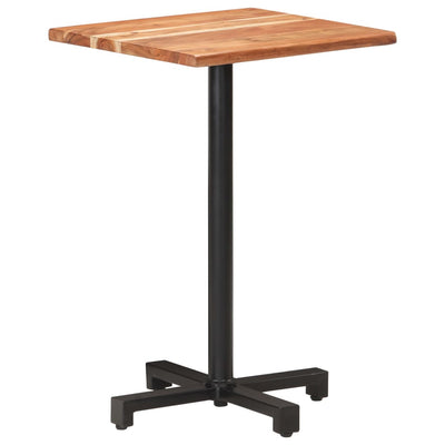 vidaXL Bistro Table with Live Edges 50x50x75 cm Solid Acacia Wood
