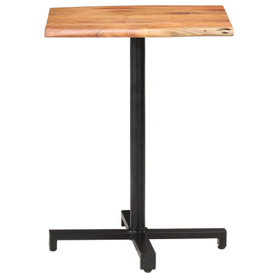vidaXL Bistro Table with Live Edges 50x50x75 cm Solid Acacia Wood