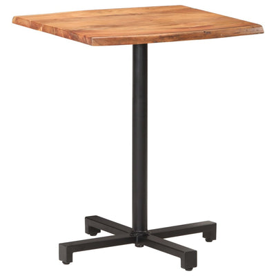 vidaXL Bistro Table with Live Edges 50x50x75 cm Solid Acacia Wood