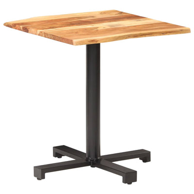 vidaXL Bistro Table with Live Edges 50x50x75 cm Solid Acacia Wood