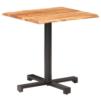 vidaXL Bistro Table with Live Edges 50x50x75 cm Solid Acacia Wood