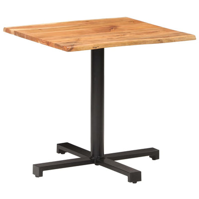 vidaXL Bistro Table with Live Edges 50x50x75 cm Solid Acacia Wood