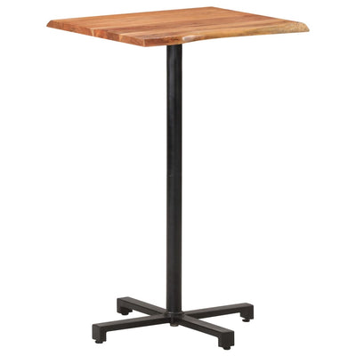 vidaXL Bar Table with Live Edges 60x60x110 cm Solid Acacia Wood