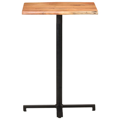 vidaXL Bar Table with Live Edges 60x60x110 cm Solid Acacia Wood