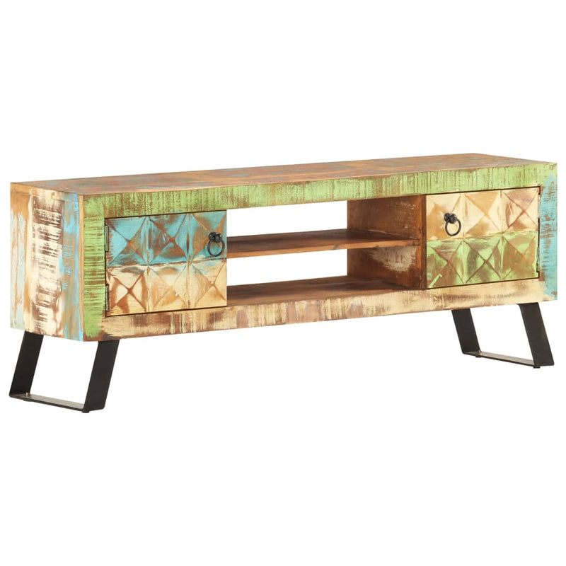vidaXL TV Cabinet 120x30x46 cm Solid Reclaimed Wood