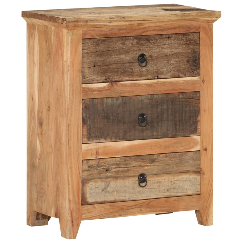 vidaXL Sideboard 60x33x75 cm Solid Acacia Wood and Reclaimed Wood