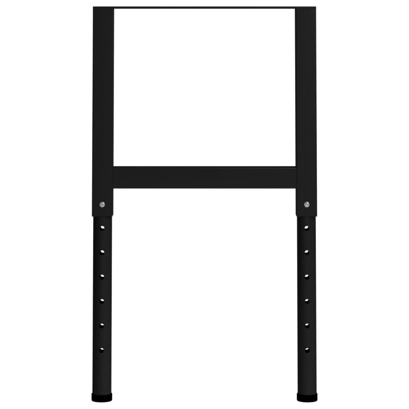 vidaXL Adjustable Work Bench Frames 2 pcs Metal 85x(69-95.5) cm Black