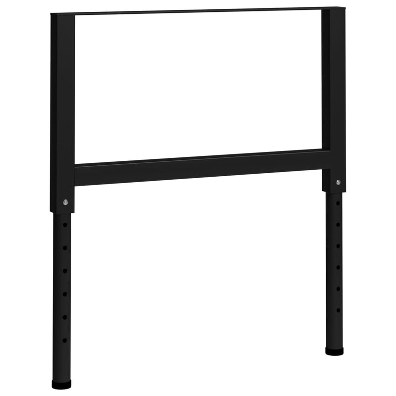 vidaXL Adjustable Work Bench Frames 2 pcs Metal 85x(69-95.5) cm Black