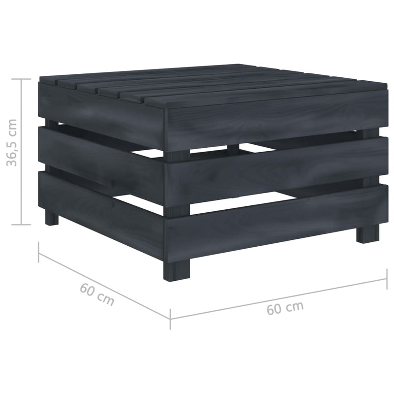 vidaXL 2 Piece Garden Pallet Lounge Set Grey Wood