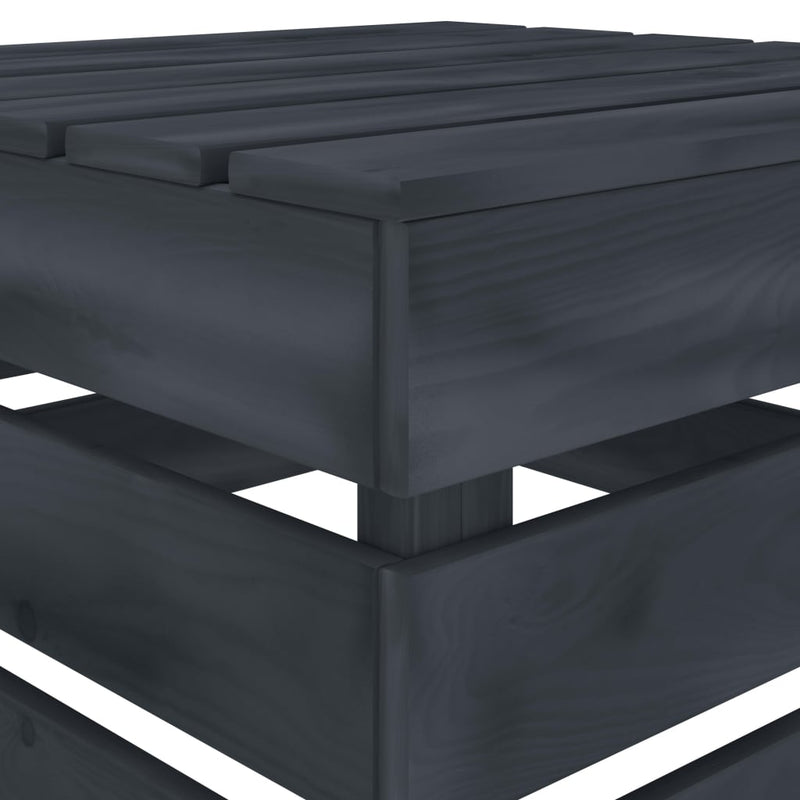 vidaXL 2 Piece Garden Pallet Lounge Set Grey Wood