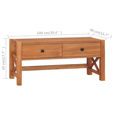 vidaXL TV Cabinet 140x40x45 cm Teak Wood