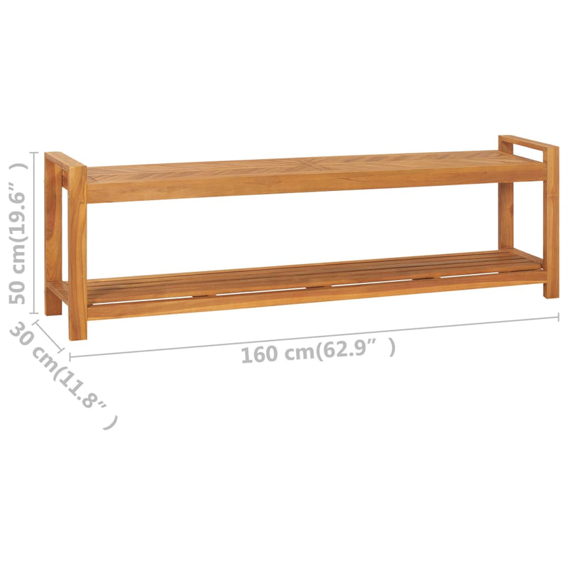 vidaXL Bench 120 cm Solid Teak Wood
