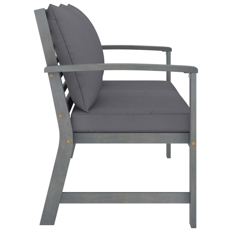 vidaXL 4 Piece Garden Lounge Set with Cushions Solid Acacia Wood