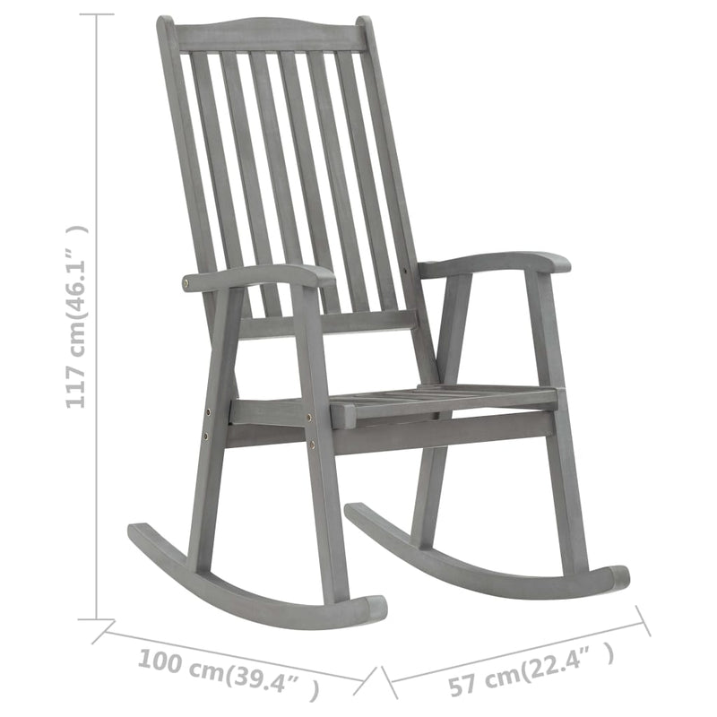 vidaXL Rocking Chair Solid Acacia Wood