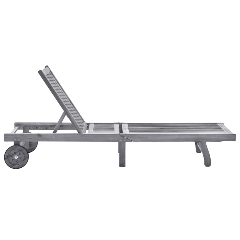vidaXL Sun Lounger Solid Acacia Wood
