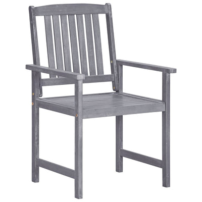 vidaXL Garden Chairs 4 pcs Solid Acacia Wood Grey
