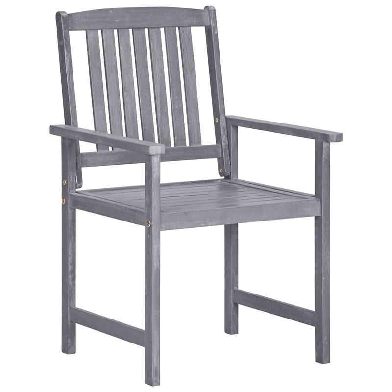 vidaXL Garden Chairs 4 pcs Solid Acacia Wood Grey