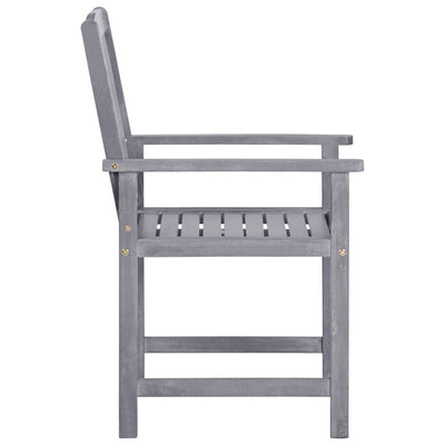 vidaXL Garden Chairs 4 pcs Solid Acacia Wood Grey