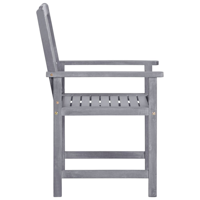 vidaXL Garden Chairs 4 pcs Solid Acacia Wood Grey