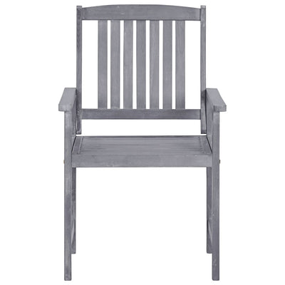 vidaXL Garden Chairs 4 pcs Solid Acacia Wood Grey